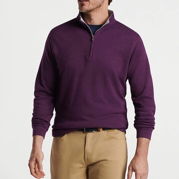 Peter millar half zip wool sweater